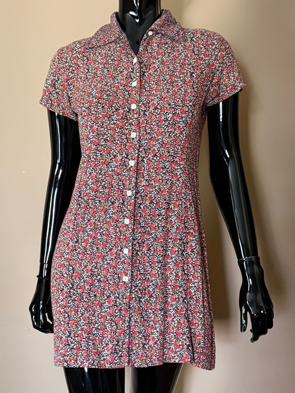 Lip Gloss vintage floral mini dress.